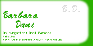 barbara dani business card